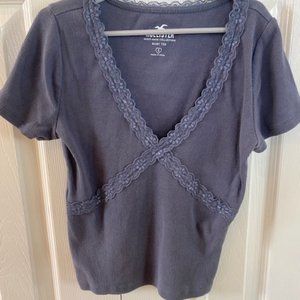 Hollister Baby tee with lace